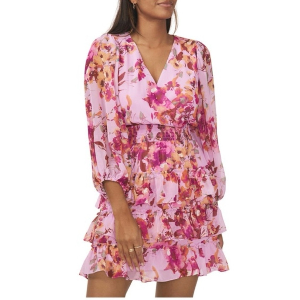 Sam and Jess Women's Floral Print 3/4 Sleeve Dress